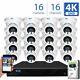 16 Channel Nvr 16 X 8mp Starlight Color Night 4k Poe Dome Security Camera System