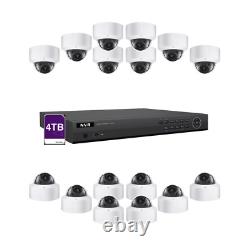 16CH 4K NVR PoE IP Security Camera System Kit with 4TB HDD and 16 Dome Cameras