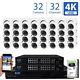 32 Channel 4k Nvr (32) 8mp 2160p Home Ip Poe Dome Security Camera System 8tb Hdd