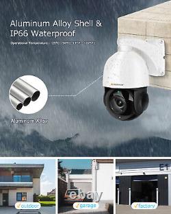 360 4K 8MP POE PTZ Security IP Camera Outdoor 30x Zoom Dome HIKVISION Compatible