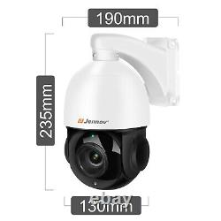4K 8MP POE PTZ IP Speed Dome Auto Tracking Security Camera 30X Zoom 2-Way Audio