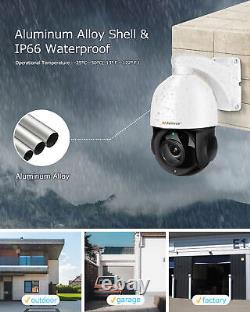 4K POE Ethernet PTZ Security IP Camera Outdoor 8MP 30x Zoom CCTV 2-Way Audio