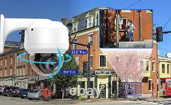 4K PTZ Hikvision Compatible Security Camera Mic 5MP 8MP 4xZoom POE Outdoor Dome