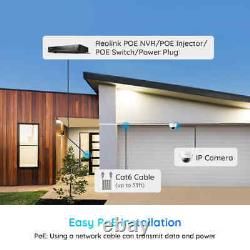 4K PoE IP Security Camera Home Outdoor Surveillance Human/Vehicle Detection Zoom