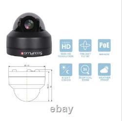 5MP 1080P HD IP PoE Cam 2.8-12mm 4X Optical Motorized Zoom Dome Security Camera