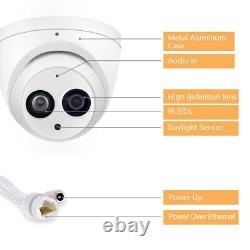 6MP IP PoE Security Camera with 165Ft IR Night Vision, Outdoor Indoor Turret/