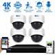 8 Channel 4 X 4k 8mp Face/human/car Detection Ai Poe Dome Security Camera System