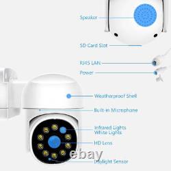 8CH NVR 5MP POE Security Camera System Spotlight 2-Way Audio PTZ Cams 3TB HDD