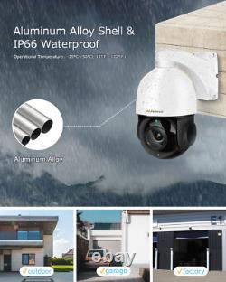 8MP 4K Audio POE IP Security Camera HD Outdoor Night Vision 30x Zoom CCTV