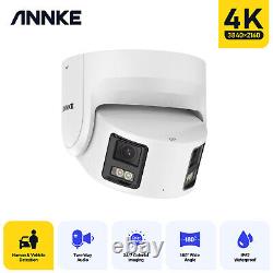 ANNKE 8MP Dual Lens 4K PoE IP Security Camera Color Night Vision Two Way Talk AI
