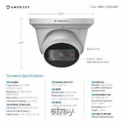 Amcrest 4K PoE Security IP Camera 4X Optical Zoom 8MP Motorized Lens Renewed