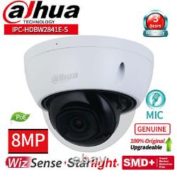 Dahua Original 4K 8MP Security Camera MIC Starlight IPC-HDBW2841E-S POE Dome Lot
