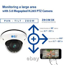 GW 5MP 1920P Pan Tilt Zoom HD IP PoE 3X Optical Zoom Security Dome PTZ Camera