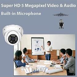 GW Security 5MP IP PoE Outdoor Indoor Microphone Dome Security Camera (GW5091IP)