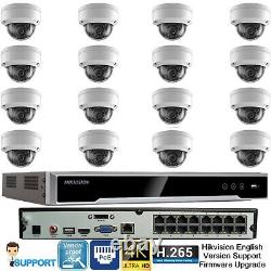 Hikvision 16 CH Channel NVR 16 x 4MP Dome IP POE Camera CCTV Security System 2TB