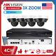 Hikvision 4ch 6mp Dome 3x Zoom Ptz Security Camera System 2.8mm 4k 4poe Nvr Lot