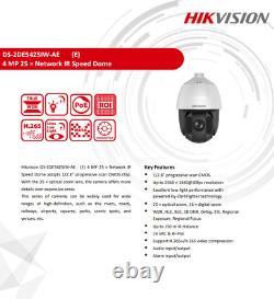 Hikvision 4MP DarkFighter 3D-DNR 25X PoE 4.8-120mm VF Speed Dome Security Camera