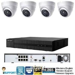 Hikvision 8 CH Channel NVR with 4 x 2MP Dome IP POE Camera Security System Kit