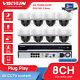 Hikvision 8ch 8 Poe Nvr Cctv System 8mp Ir Dome Security Camera Built In Mic Lot