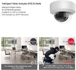 Hikvision 8MP IR Fixed Dome Security IP Camera Mic 8CH 8PoE NVR CCTV System Lot