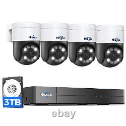 Hiseeu 1-4Pcs 5MP Dome PTZ POE Security Camera CCTV System 2-Way audio Lot