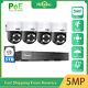 Hiseeu Poe 5mp Ptz Security Camera System Kit With Two Way Audio 8 Poe Ports Nvr