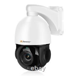 Jennov 4K 8MP 30X Zoom PoE Security Camera PTZ Auto Tracking Outdoor 2-Way Audio