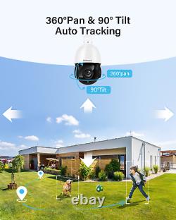 Jennov 4K 8MP 30X Zoom PoE Security Camera PTZ Auto Tracking Outdoor 2-Way Audio