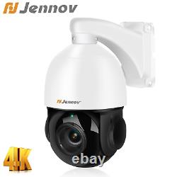 Jennov 4K 8MP PTZ PoE Security Camera Pan Tilt Zoom AI Detection Two Way Audio
