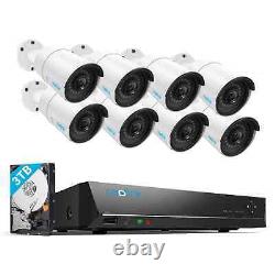 Reolink 16CH 5MP PoE Home CCTV Security Camera System NVR 3TB HDD Audio IP66