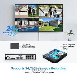 Reolink 4K 8MP 8CH NVR PoE Outdoor Security Camera System IP Network with Audio