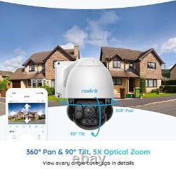 Reolink 4K PoE Outdoor Surveillance Security PTZ IP Speed Dome Camera & SD Card