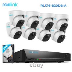 Reolink PoE Security Camera System 4K 16CH NVR 4TB HDD for Video Audio Recording
