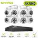 Sannce 10ch 4k Nvr 8mp Full Color Poe Pt Security Camera System Two Way Audio Ai