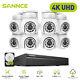 Sannce 8ch 4k Nvr 8mp Two Way Audio Poe Pt Security Camera System Ai Detection