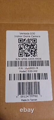 Verkada D30 3MP PoE Indoor IP Dome Security Camera