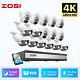 Zosi 16ch/8ch Nvr 4k 8mp Poe Security Camera System Audio Recording Ip Network