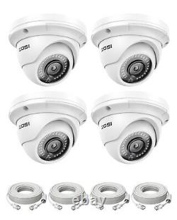 ZOSI 4PK 5MP POE Security Motion Detect IP Camera with Etherent Cables Add-On