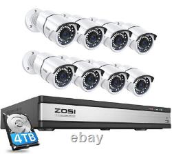ZOSI 8/16CH NVR 5MP H. 265+ Outdoor PoE Security Surveillance CCTV Camera System