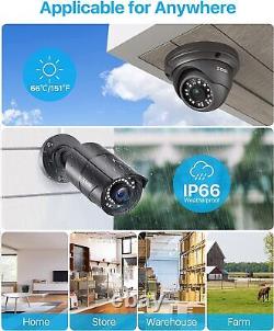 ZOSI 8/16CH NVR 5MP H. 265+ Outdoor PoE Security Surveillance CCTV Camera System