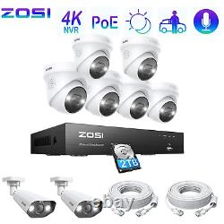 ZOSI 8CH 8MP 4K PoE Security IP Camera System Spotlight NVR Network AI 2TB HDD