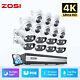 Zosi 8mp 16ch Nvr 4k Poe Security Ip Camera System 4tb Audio Recording H. 265+