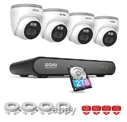 ZOSI H. 265 8CH 3K NVR 4MP Security PoE IP Human Detection Camera System Outdoor