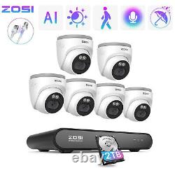 ZOSI POE Security Camera System8CH 3K NVR 4MP IP Alarm Playback Outdoor CCTV 2T